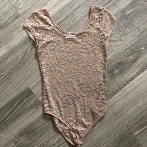 Nude lace bodysuit